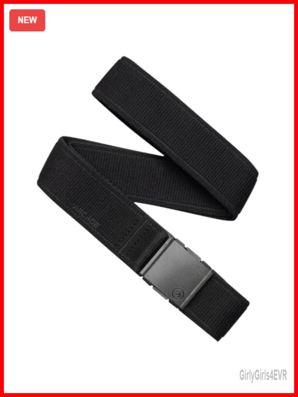Unisex Adventure Stretch Belt with Contoured Buckle, Machine Washable,